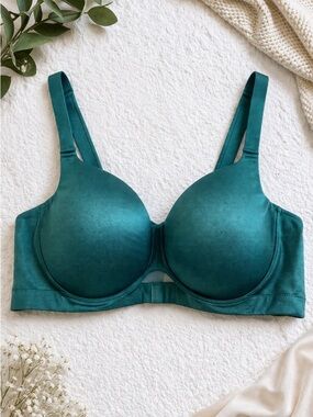 Cacique Smooth T Shirt Bra 44D Teal Minimalist Full Coverage Comfort C23
